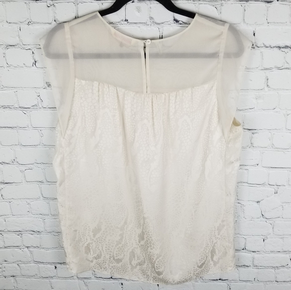 REBECCA TAYLOR | 100% silk animal print blouse - Picture 4 of 11